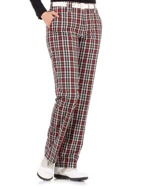 Golfino Women’s Plaid Insulated Lined Golf Pants Size 12 Old Money Country Club